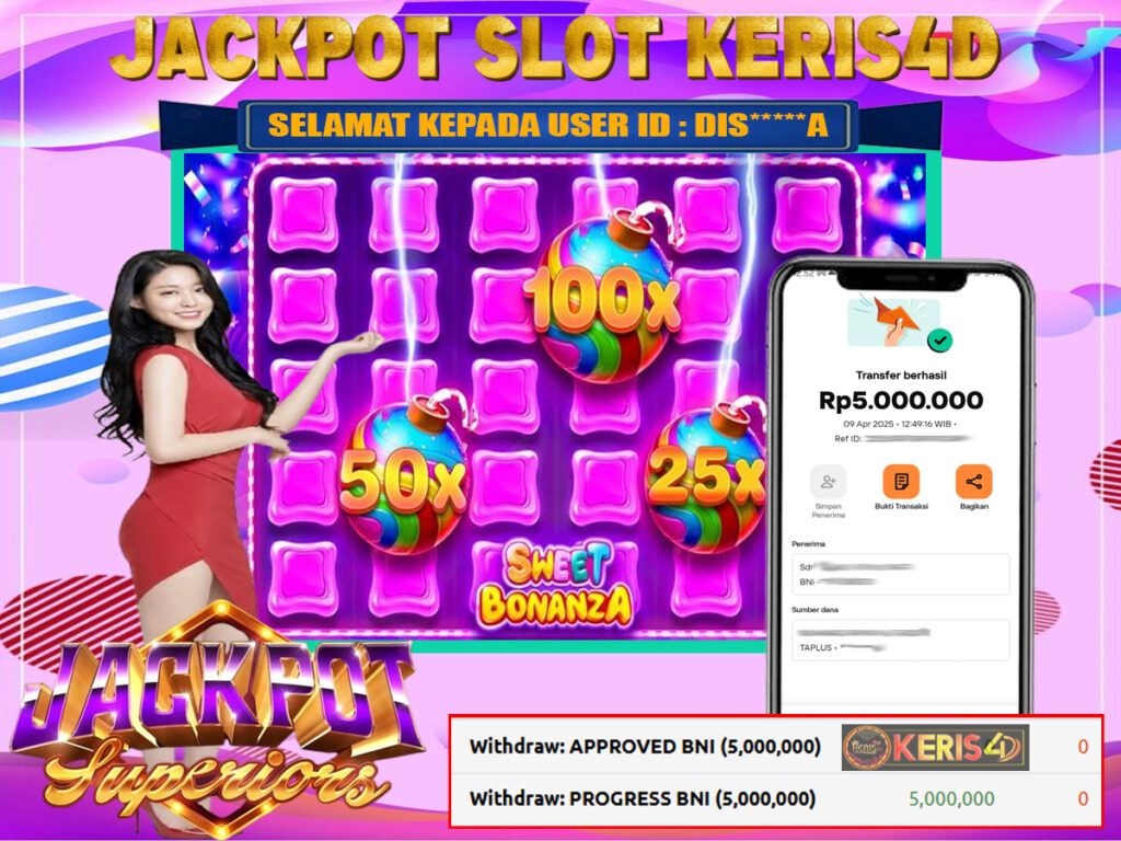 JACKPOT SLOT GACOR MAIN SWEET BONANZA 09 APRIL 2025