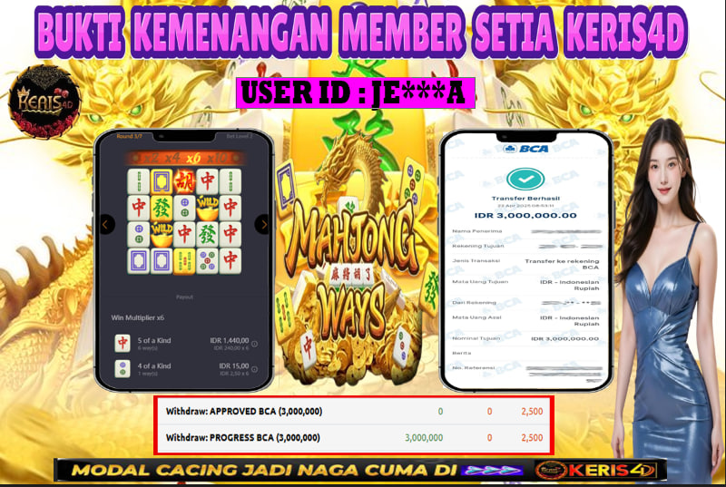 JACKPOT SLOT GACOR MAIN MAHJONG WAYS 22 APRIL 2025