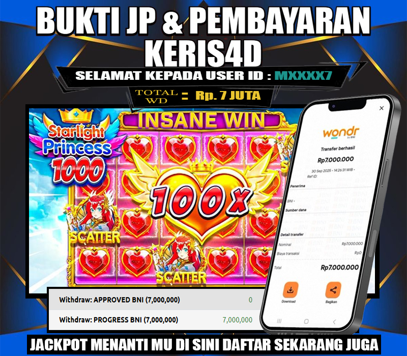 JACKPOT SLOT GACOR MAIN STARLIGHT PRINCES 1000 24 SEPTEMBER 2025